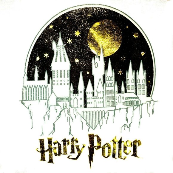 Harry Potter Tops - Harry Potter White Hogwarts Castle Juniors T-Shirt NWT Size XS
